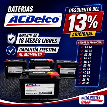 Promoción de baterías ACDelco